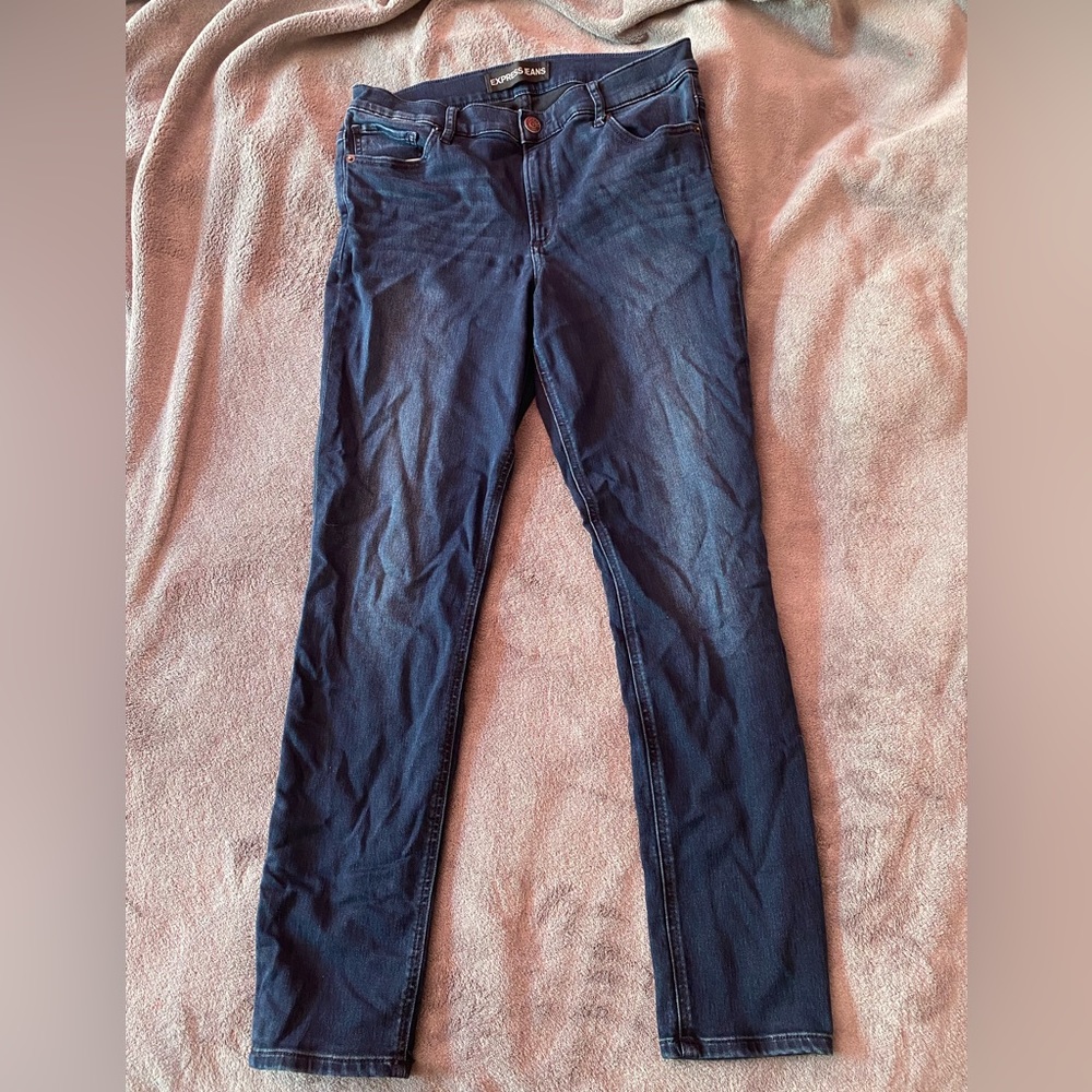 Express Dark Blue Skinny Jeans